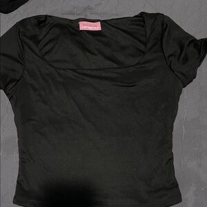 Ragdoll Black Women's Blouse scoop neck soft material